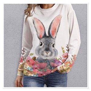 Floral Bunny Sweatshirt